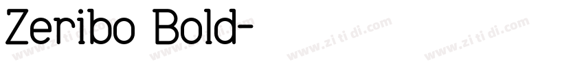 Zeribo Bold字体转换